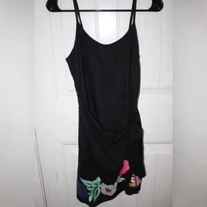Black Floral Embroidered Dress